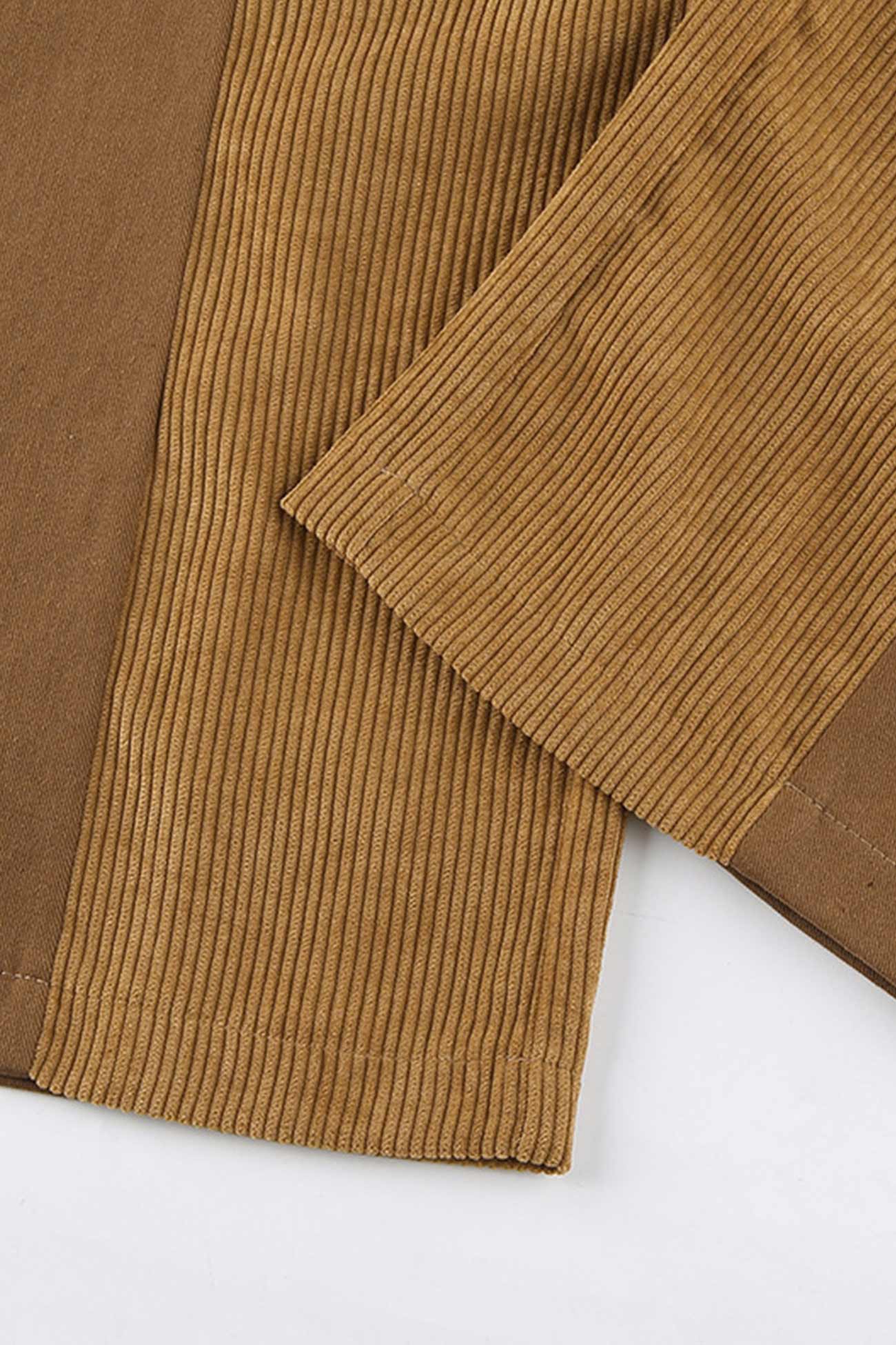 High Waist Corduroy Patchwork Long Pants