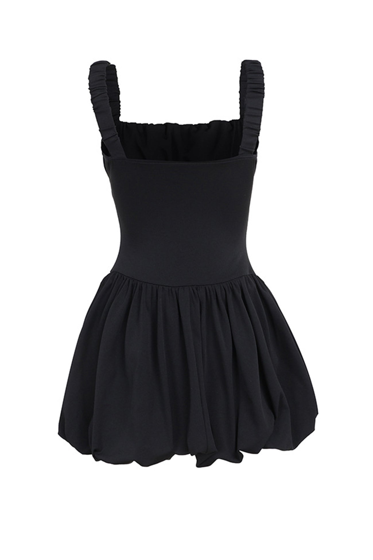 Solid Square Neck Corset Tutu Mini Dress