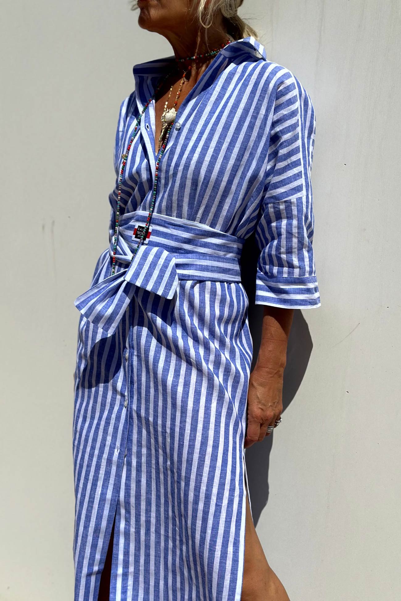 Printed Half Sleeve Shirt Dress