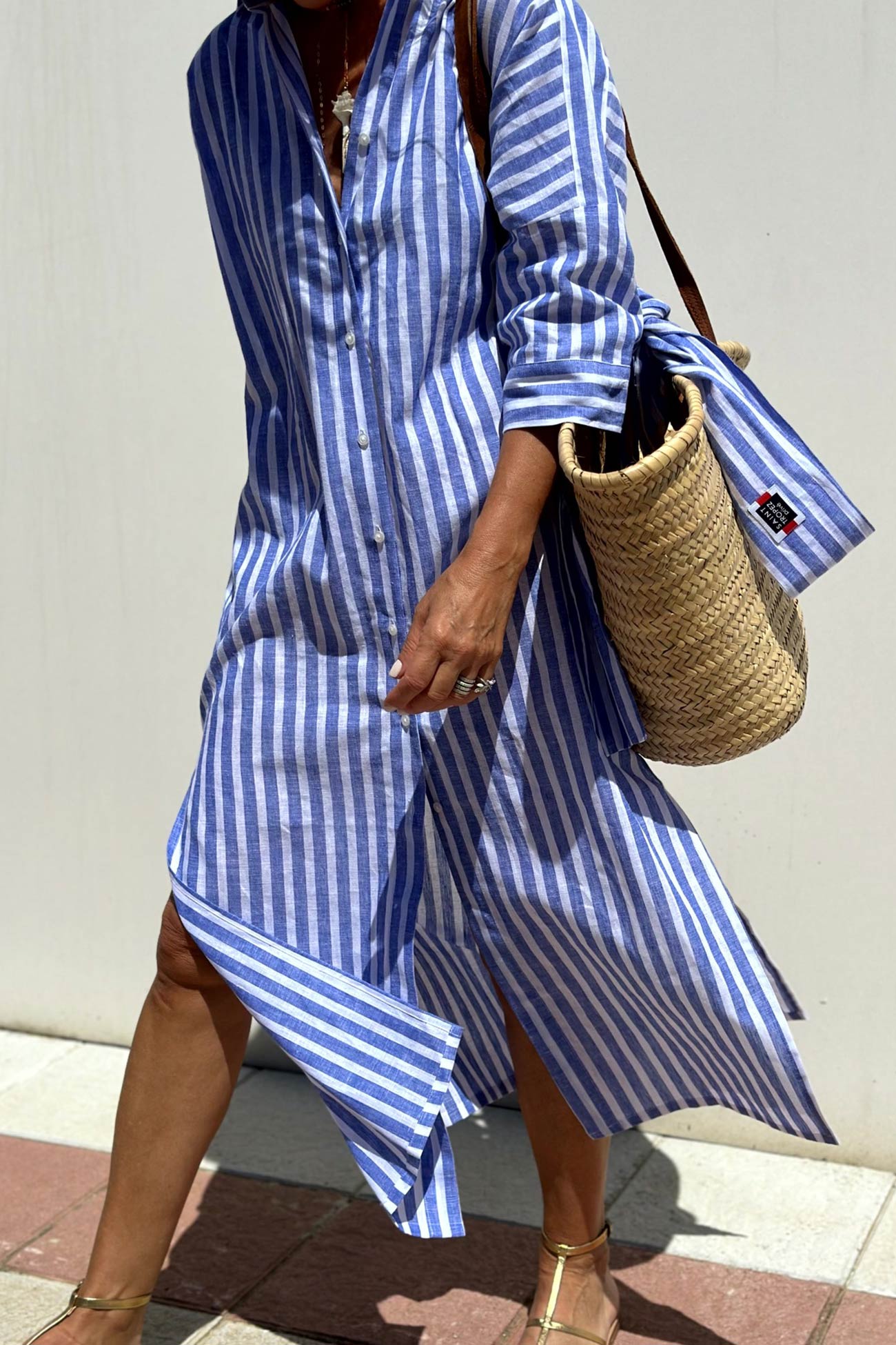 Printed Half Sleeve Shirt Dress