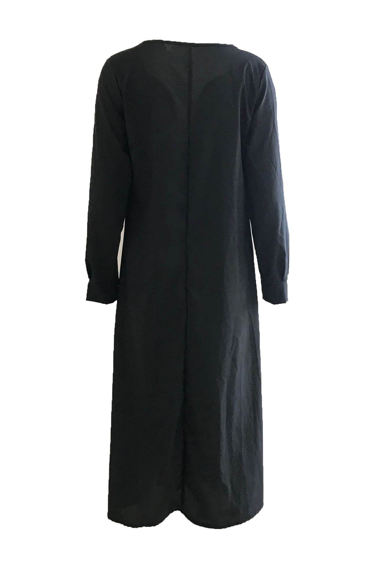 Tie-up Long Sleeve Maxi Dress